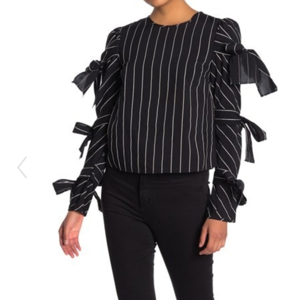 NWT Endless Rose Long Sleeve Top with Tie Details
